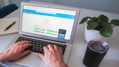 Person checking their website performance scores